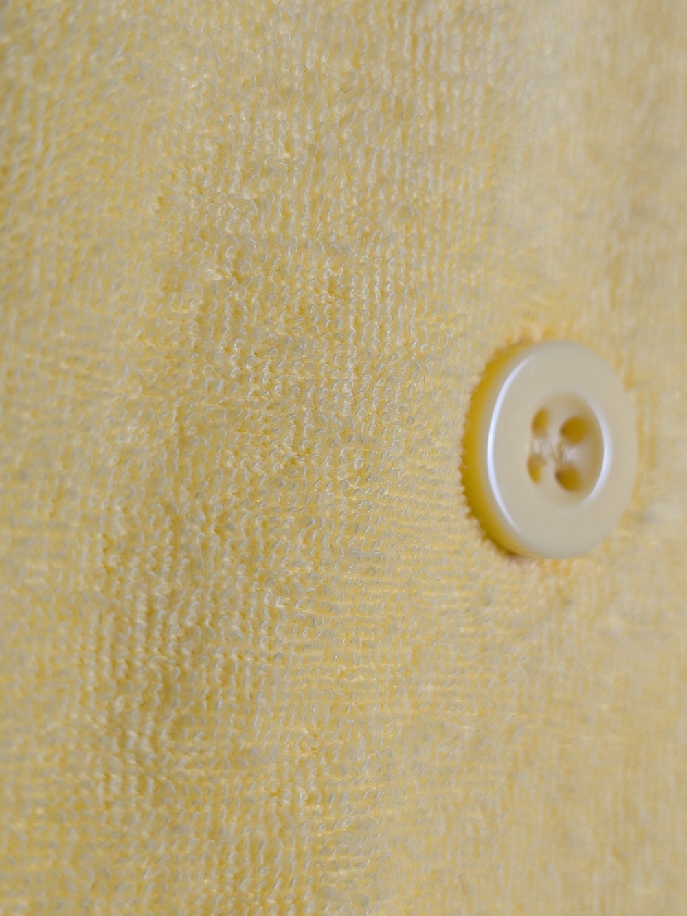Retro Resort Yellow Terry Cloth Button-Up Shirt S